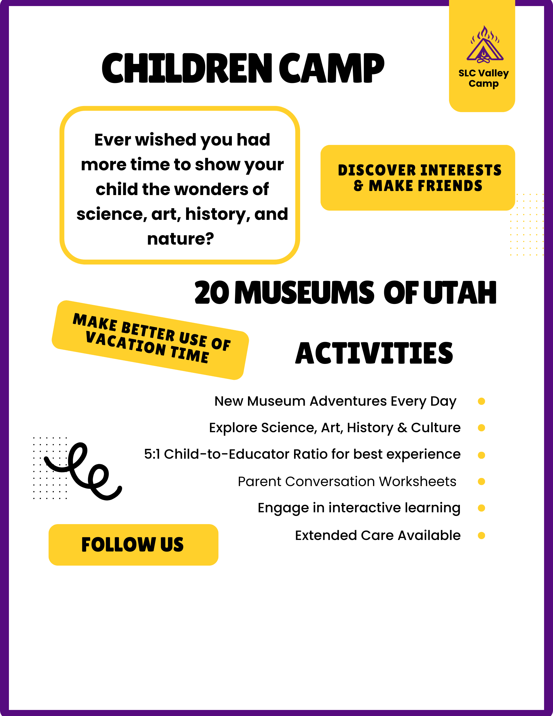 SLC Valley Camp promotional poster